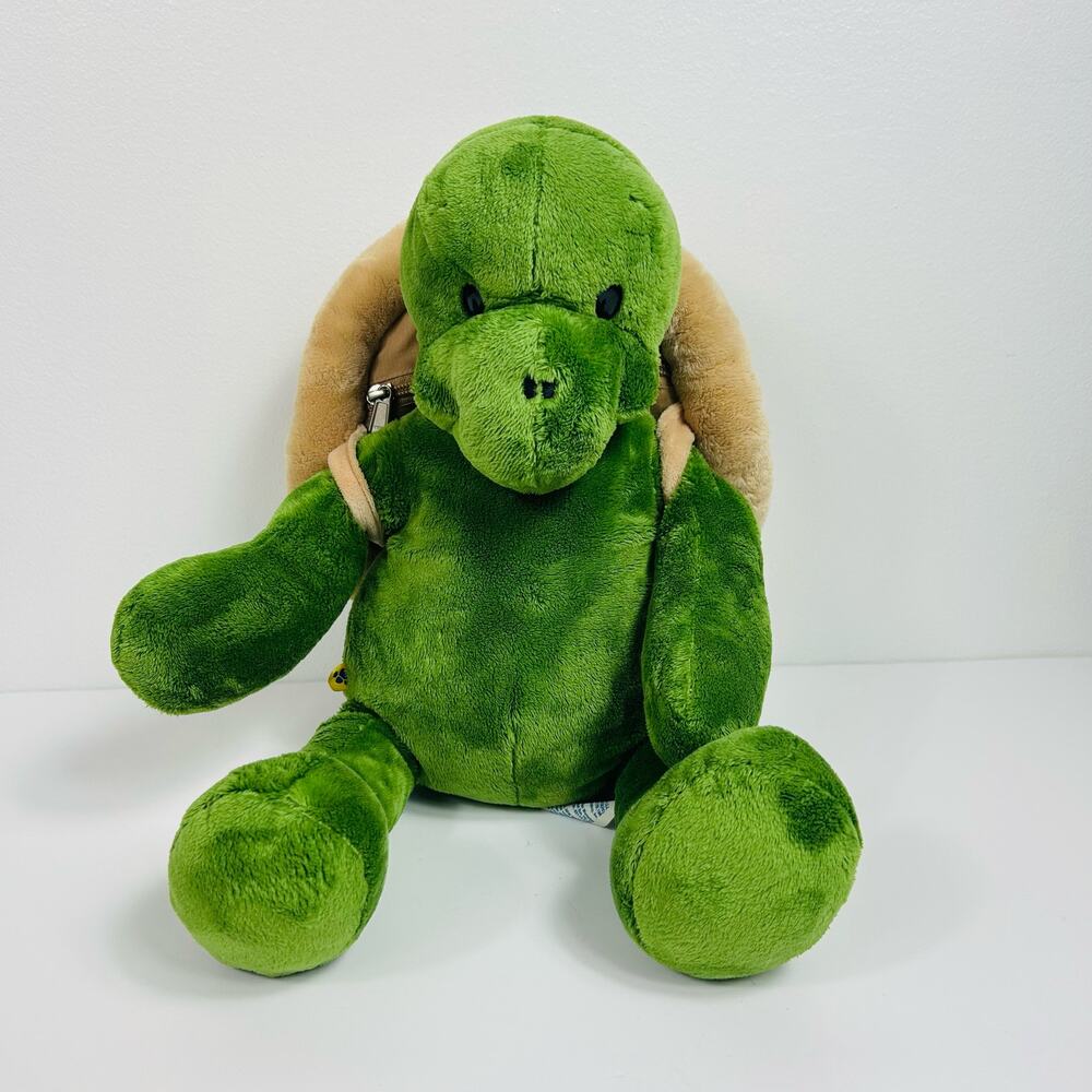 Build A Bear Workshop Trekkin Turtle Stuffed Animal Plush Shell Backpack